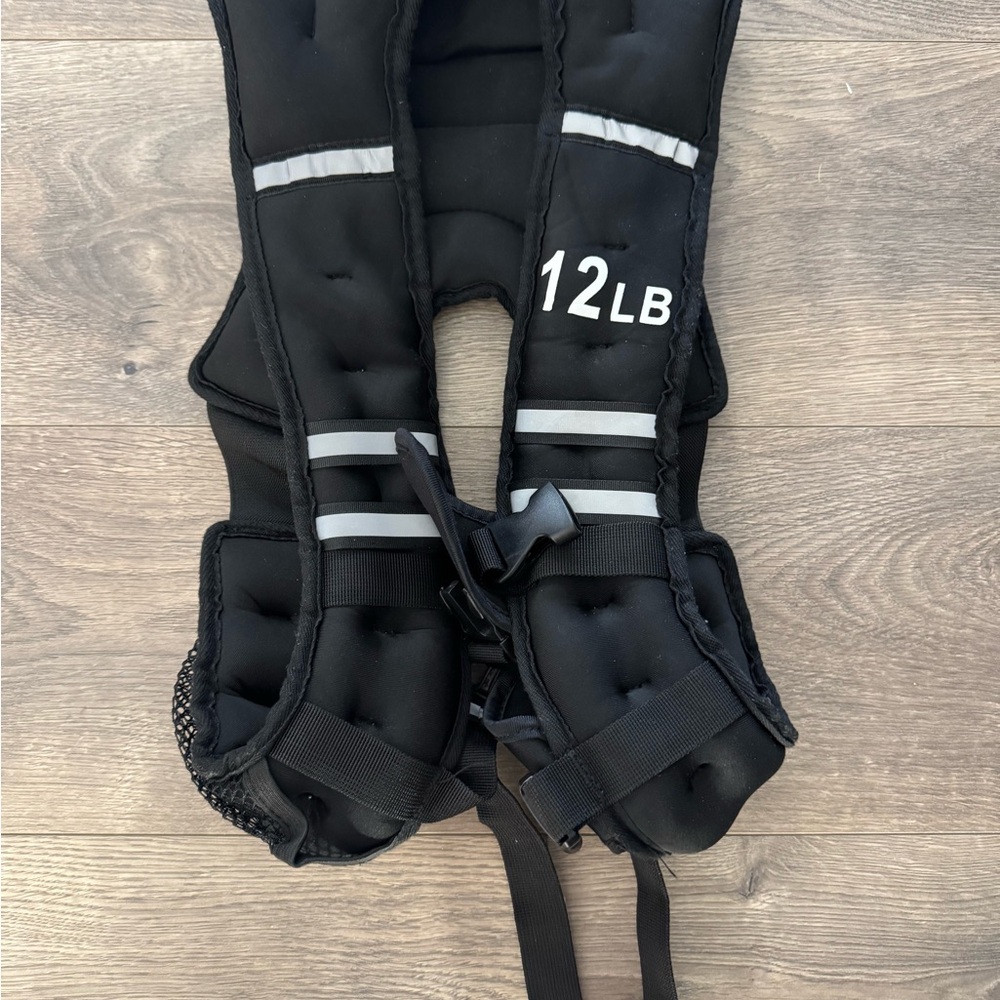 12 Pound San Filled Black Weighted Vest